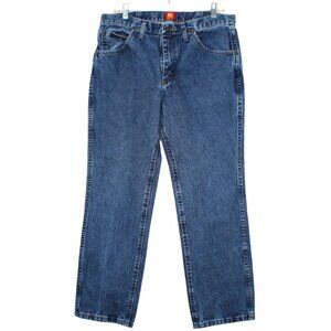Wrangler 1036 MWZ Slim Fit Mens 34x30 Blue Denim Jeans 100% Cotton Blue Med Wash